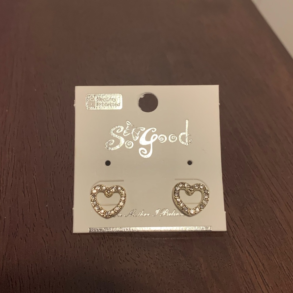 Diamond Heart Earrings